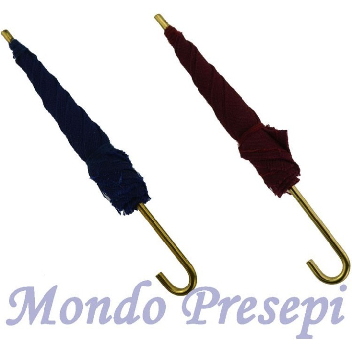 Conjunto de 2 paraguas rojo y azul