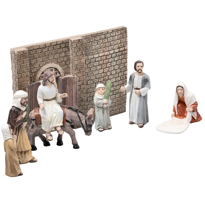 Entry of Jesus into Jerusalem 10 in resin Easter statues