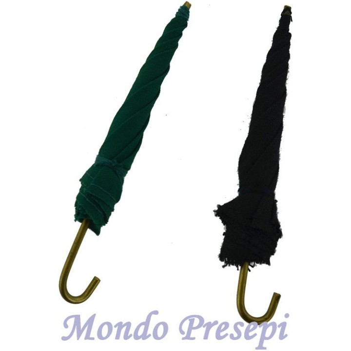 Juego de 2 paraguas verde y negro