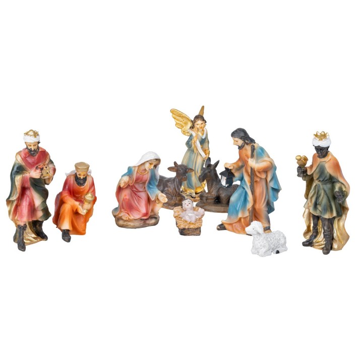 Nativity set 10 subjects 11 cm in resin