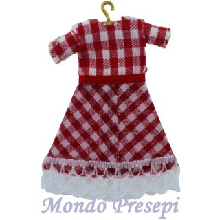 Perchero con vestido a cuadros