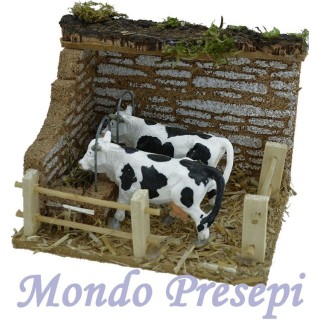 Stalla con mucche 12x9x9