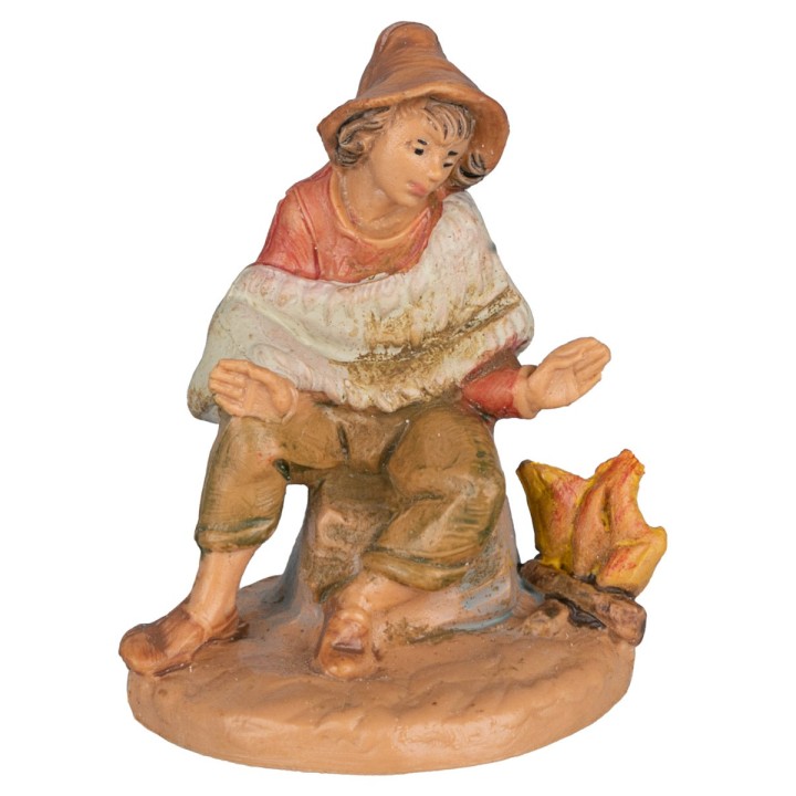 Boy sitting in fire 6.5 cm Fontani