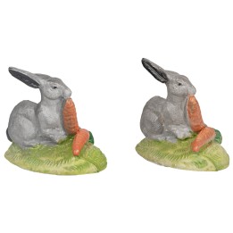 Set of 2 rabbits for 10 cm statues