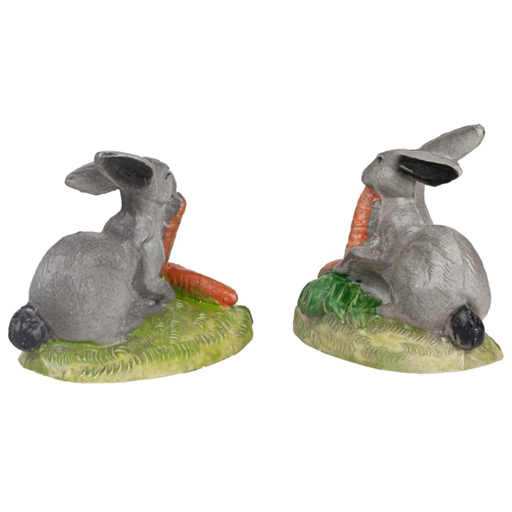 Juego de 2 conejos para estatuas de 10 cm