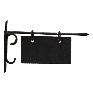 Insegna in metallo 4,5 cm con targa 3x1,8 cm