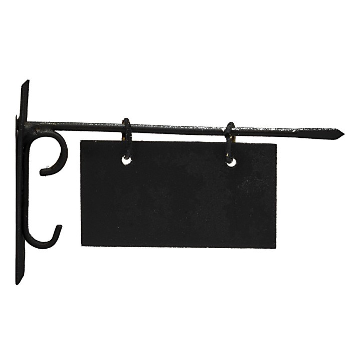 Insegna in metallo 4,5 cm con targa 3x1,8 cm