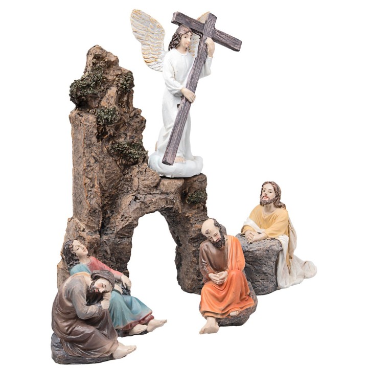 Oración en el huerto de Getsemaní 10 cm en resina estatuas