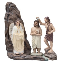 Baptism of Jesus 10 cm in resin Easter statues