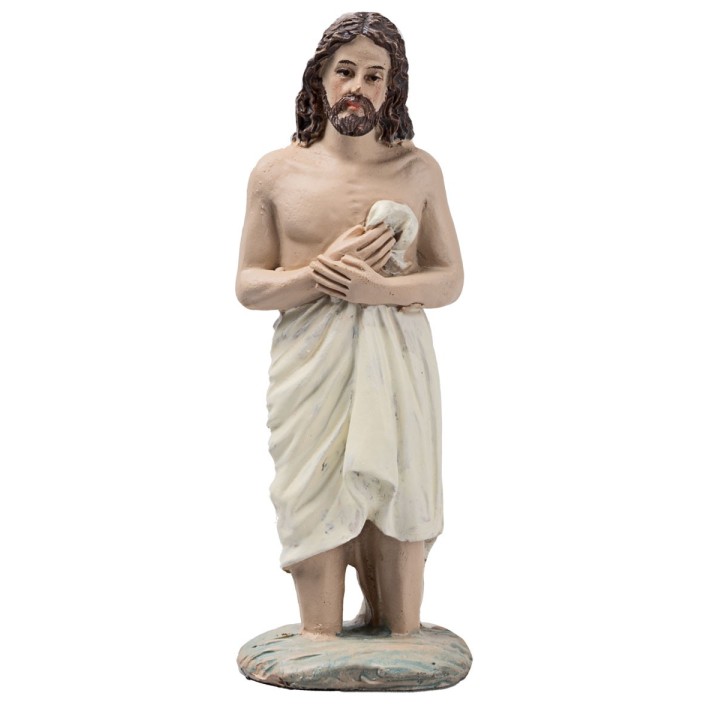 Baptism of Jesus 10 cm in resin Easter statues