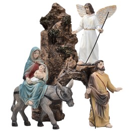 Flight into Egypt 10 cm in resin Easter figurines