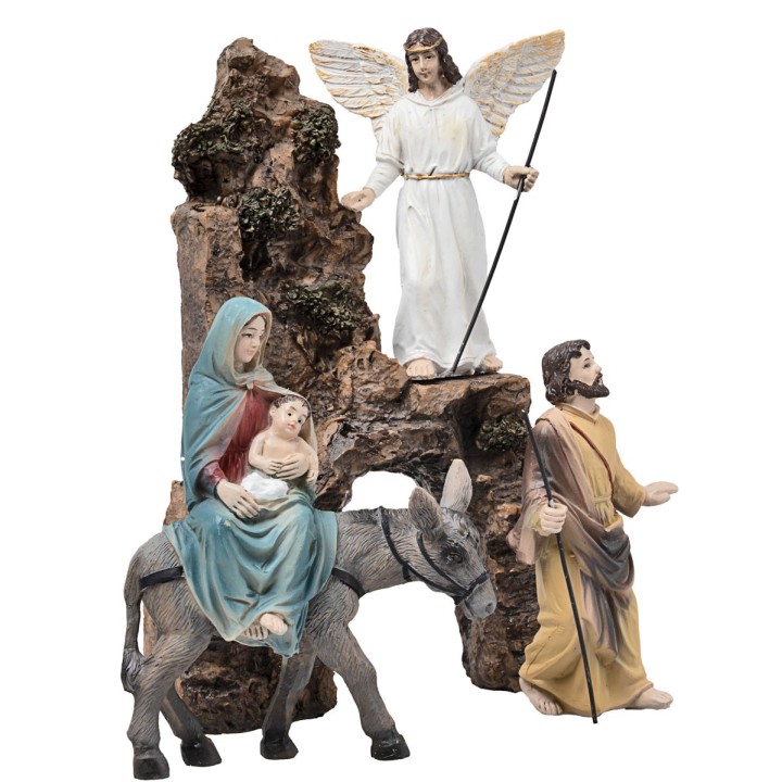 Huida a Egipto 10 cm en resina figuritas pascuales