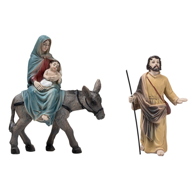 Huida a Egipto 10 cm en resina figuritas pascuales
