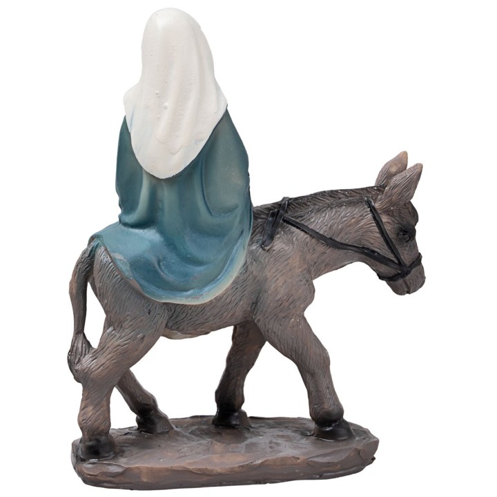 Viaje de María y José a Belén 10 cm en estatuas de resina