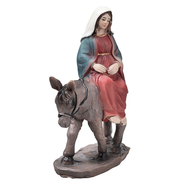 Viaje de María y José a Belén 10 cm en estatuas de resina