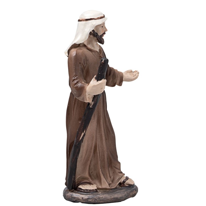 Viaggio Maria e Giuseppe a Betlemme 10 cm in resina statue