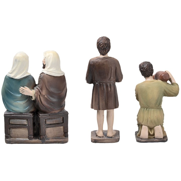 Transmutación del agua en vino 10 cm en resina estatuas