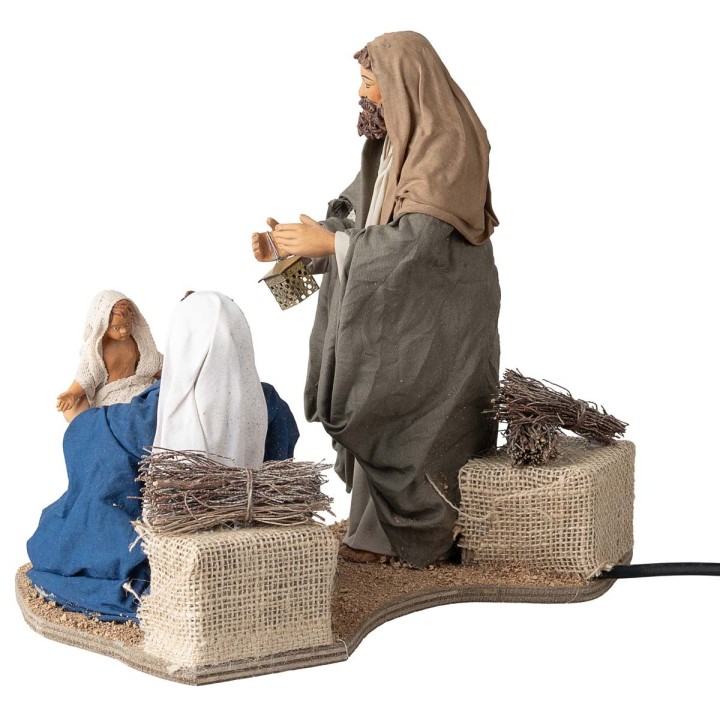 Nativity with baby in arms 24 cm in motion