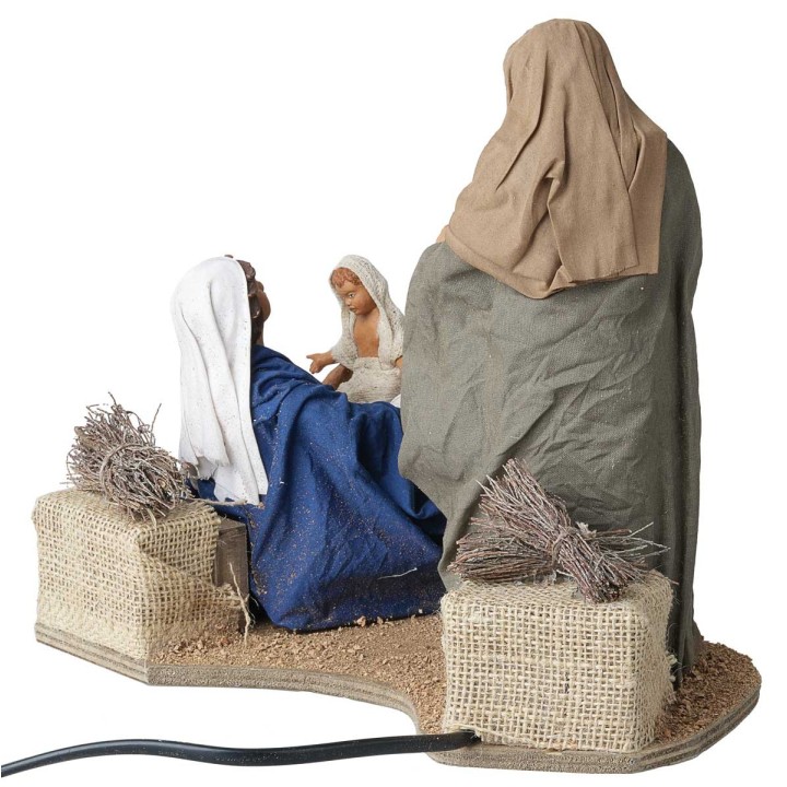 Nativity with baby in arms 24 cm in motion