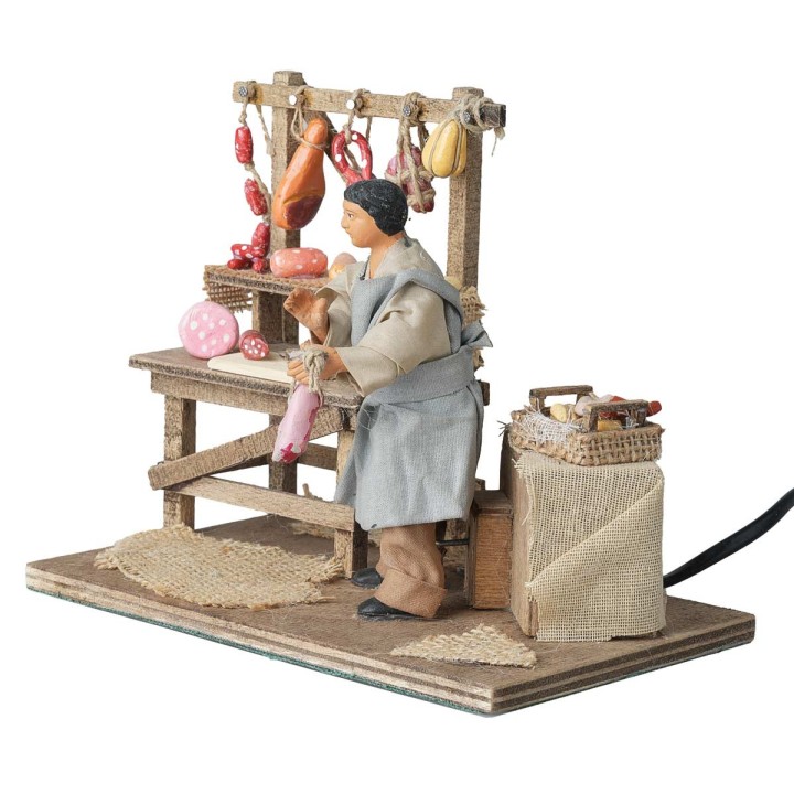 Charcutero con puesto de embutidos 12 cm en movimiento