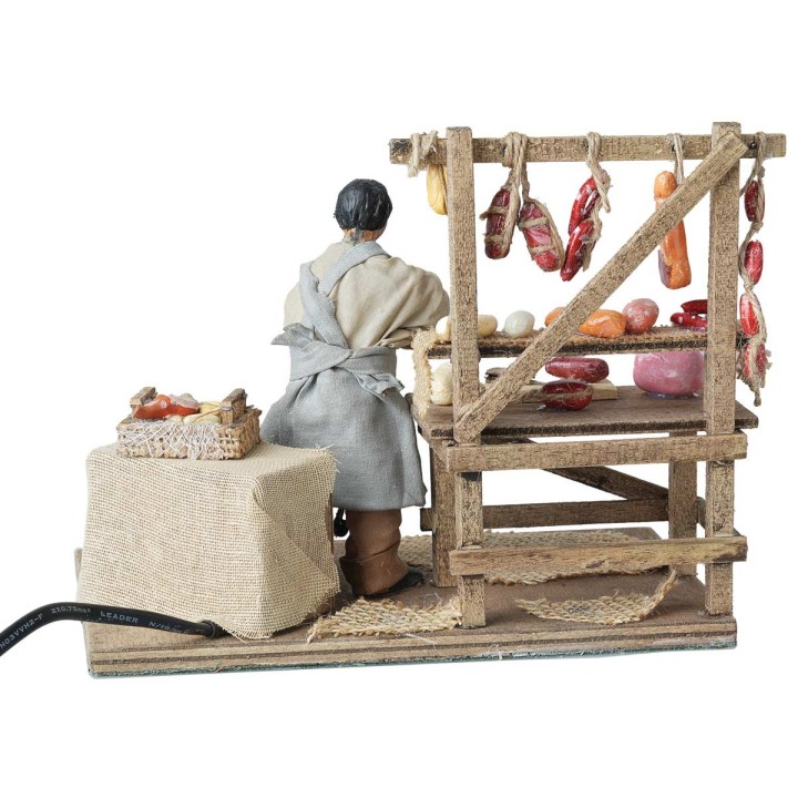 Butcher with a moving cold cuts stall 12 cm