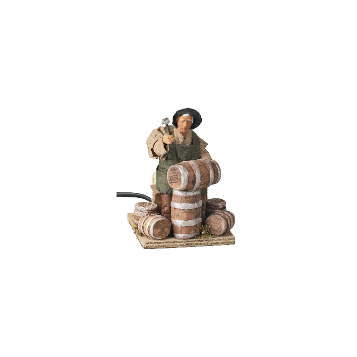 Hombre que arregla barriles serie 14 cm en movimiento