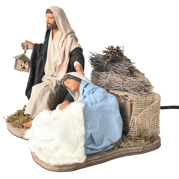 Natività sdraiata cm 14 in movimento