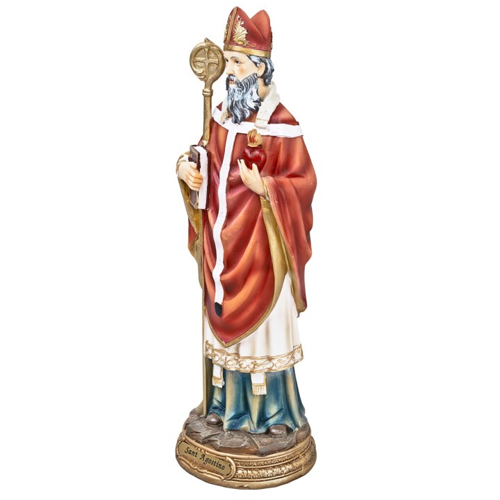 Saint Augustine 20 cm in resin