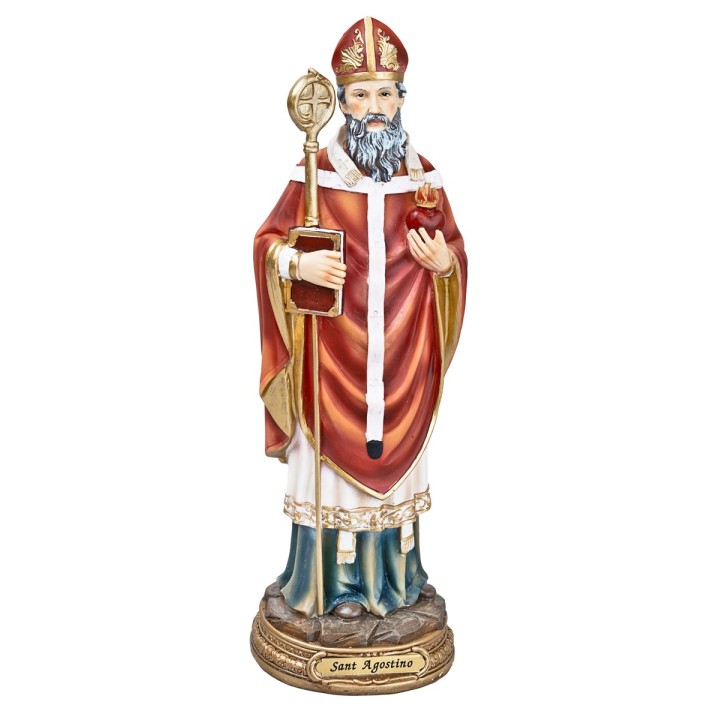 Sant'Agostino 30 cm en resina