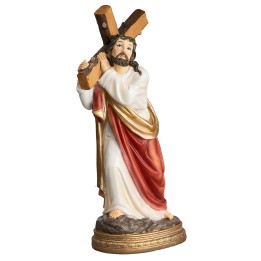 Jesús que lleva la cruz serie 30 cm en resina