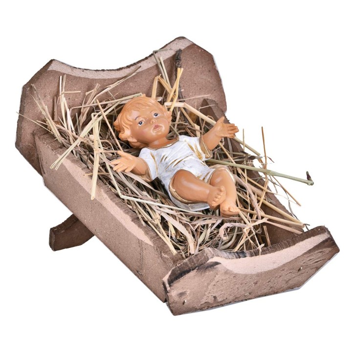 Cuna de madera con Niño serie 30 cm Fontanini