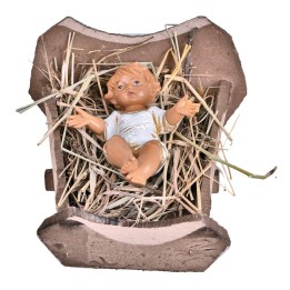 Wooden cradle with Child series 30 cm Fontanini