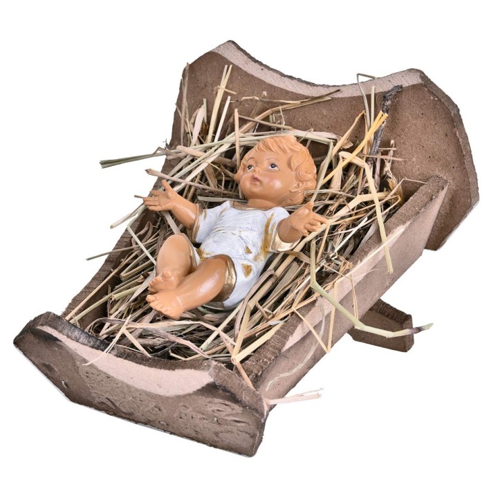 Cuna de madera con Niño serie 30 cm Fontanini