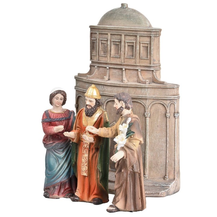Sposalizio di Maria e Giuseppe 10 cm in resina statue pasquali