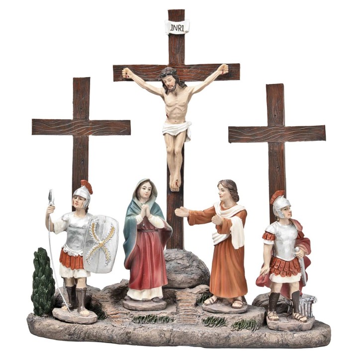 Crucifixion of Jesus 10 cm in resin Easter statues
