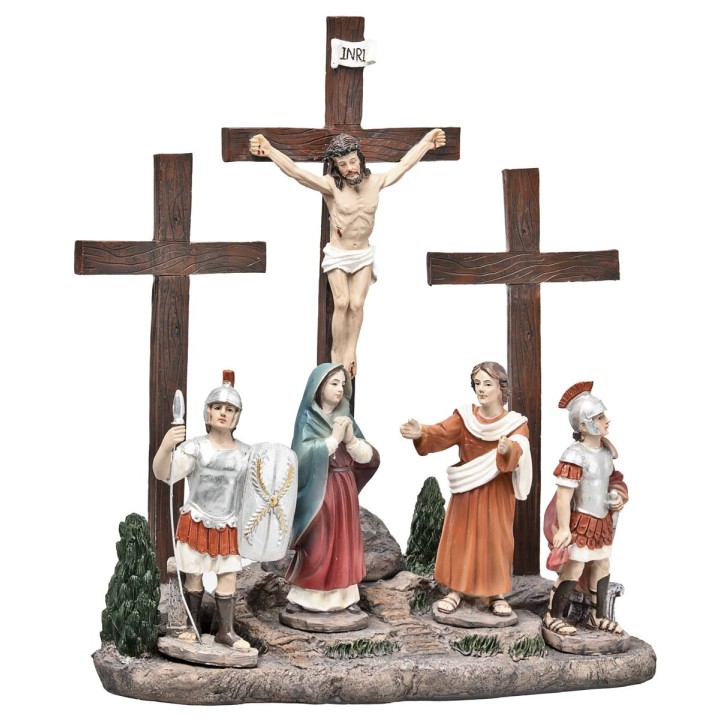 Crucifixion of Jesus 10 cm in resin Easter statues