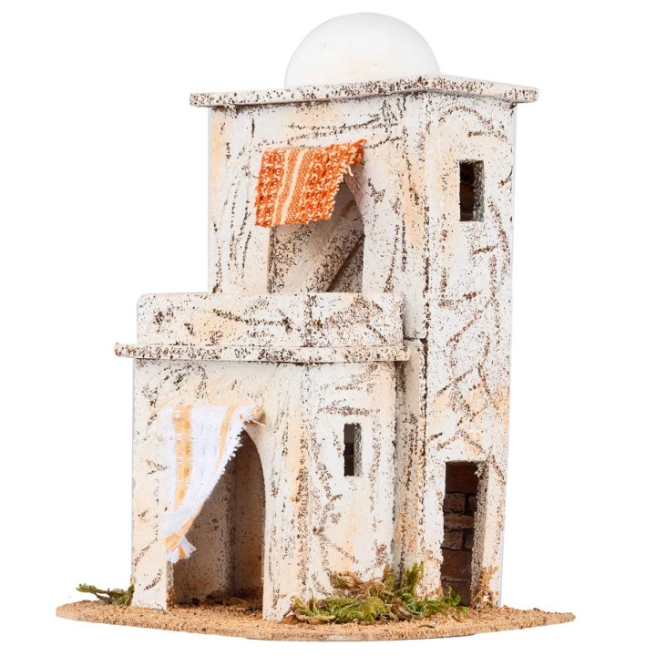 Arab house with balcony cm 17x14.5x 24.5 h
