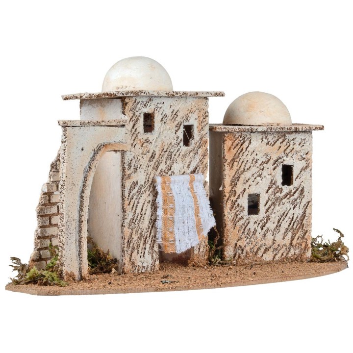 Palestinian houses with arch cm 28.5x14x16.5 h
