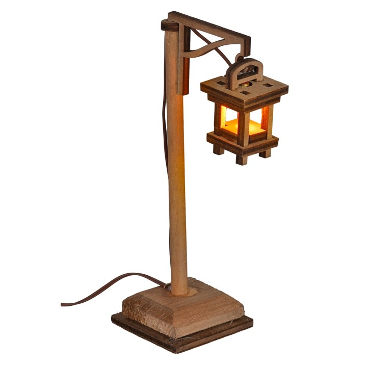 Farol de pie de madera 16.5 cm de 3.5V