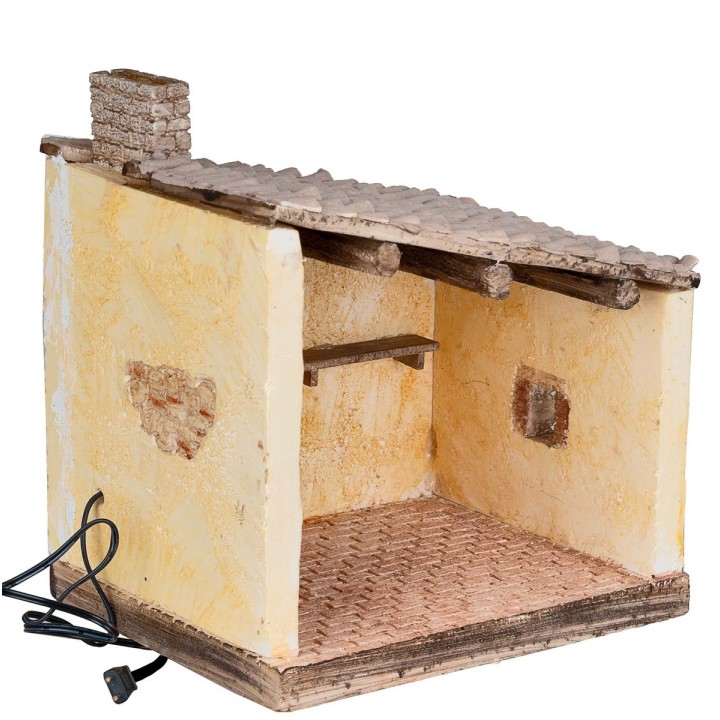 Taller del herrero con brasero funcionando cm 22x18x24 h