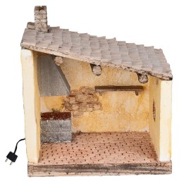 Taller del herrero con brasero funcionando cm 22x18x24 h