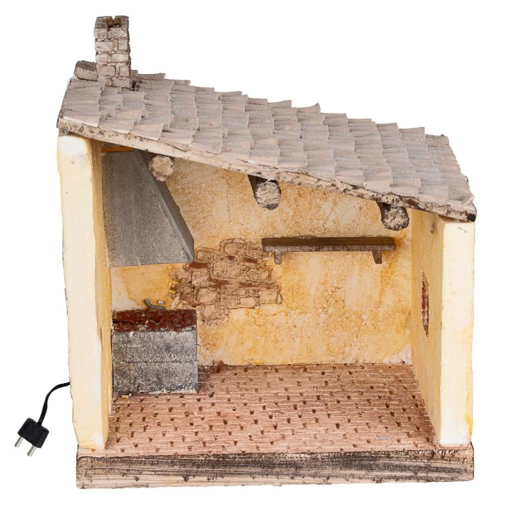 Taller del herrero con brasero funcionando cm 22x18x24 h