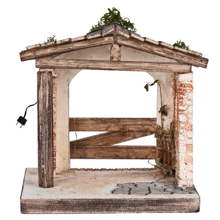 Nativity Hut cm 22x18x22.5 h