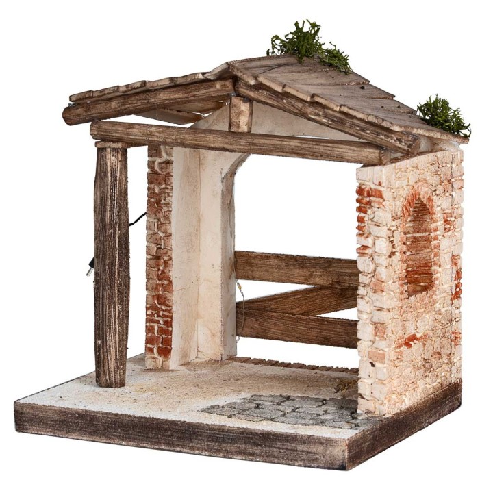 Nativity Hut cm 22x18x22.5 h