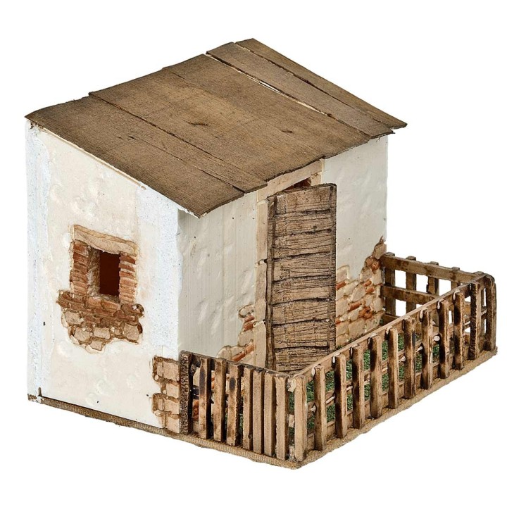 Sheepfold with fence 19.5x16x14.5 cm h
