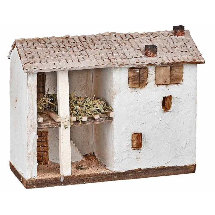 Farmhouse with barn cm 35x15x27.5 h