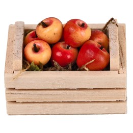 Caja con manzanas cm 3.5x2.5x2 h
