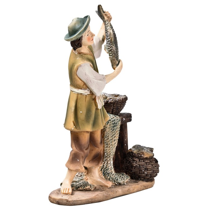 Pescivendolo in resina 11 cm