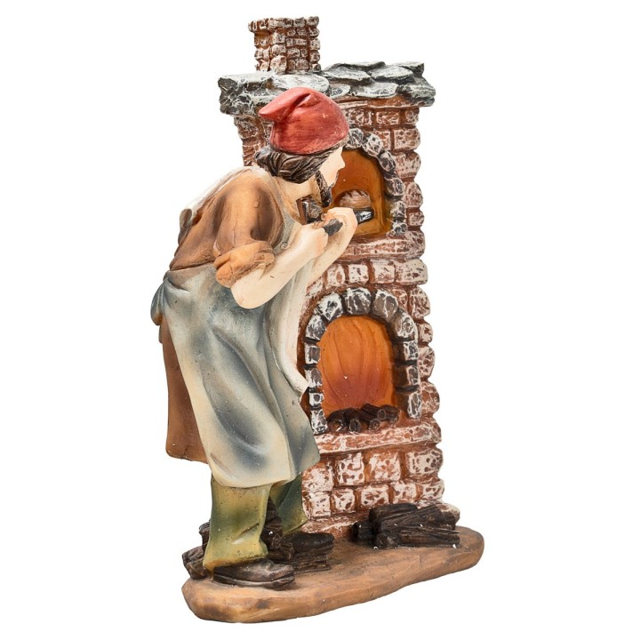Fornaio in resina con forno a legna serie 10 cm