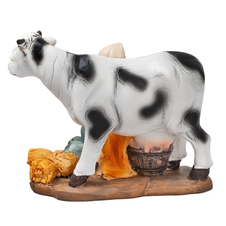 Mujer ordeñando vaca serie 10 cm